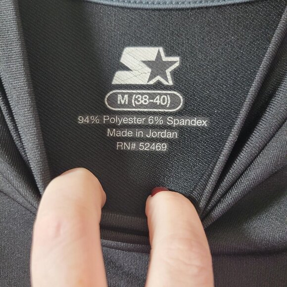 Starter‎ Mens Long Sleeve Black Performance Shirt M Activewear Gym Running Top - Picture 2 of 8